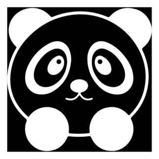 Sweet Little Panda Decal (White)